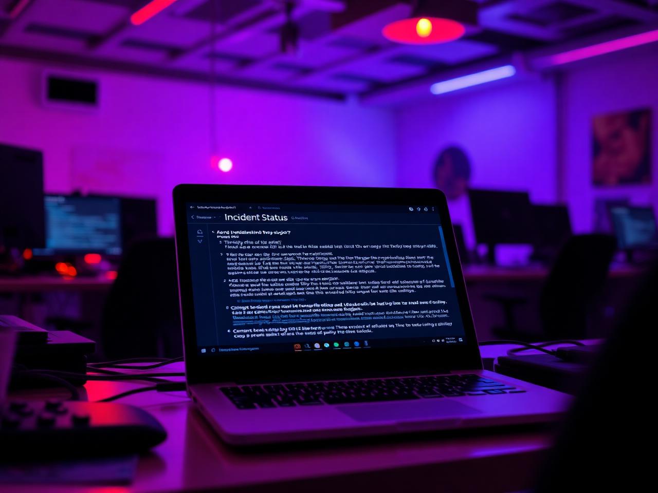 Incident status update being written